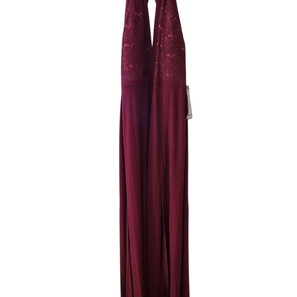 NWT - Nightway Lace Halter Gown - Picture 2 of 5